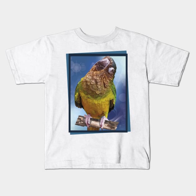 The brown-throated parakeet Kids T-Shirt by obscurite